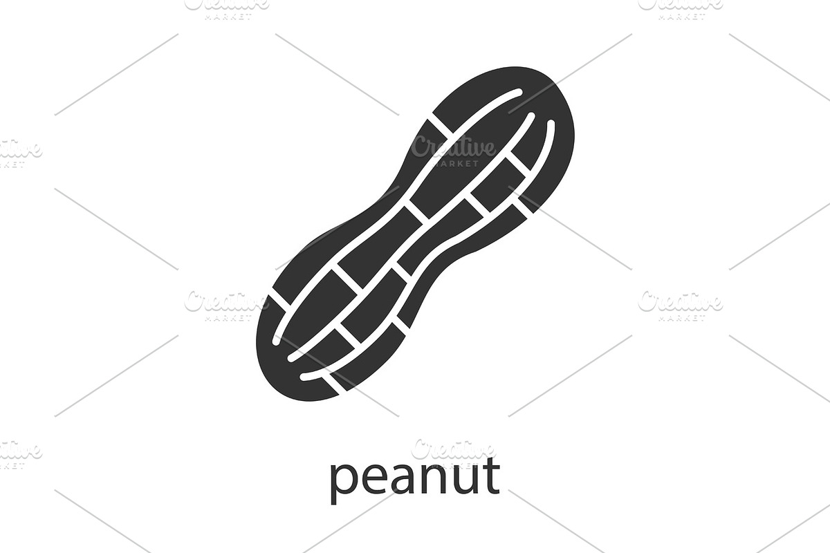 Peanut glyph icon in Glyph Icons - product preview 8