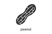 Peanut glyph icon