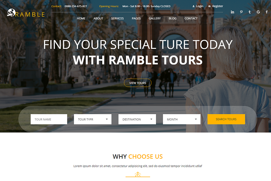 Ramble - Tour & Travel HTML Template in HTML/CSS Themes - product preview 8