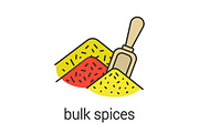 Bulk spices color icon