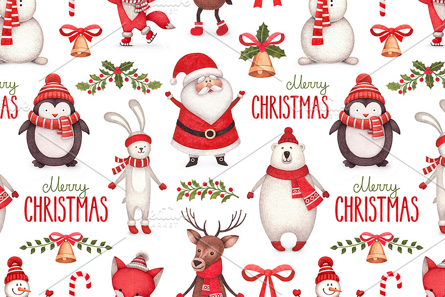 Cute Christmas patterns in Patterns - product preview 8