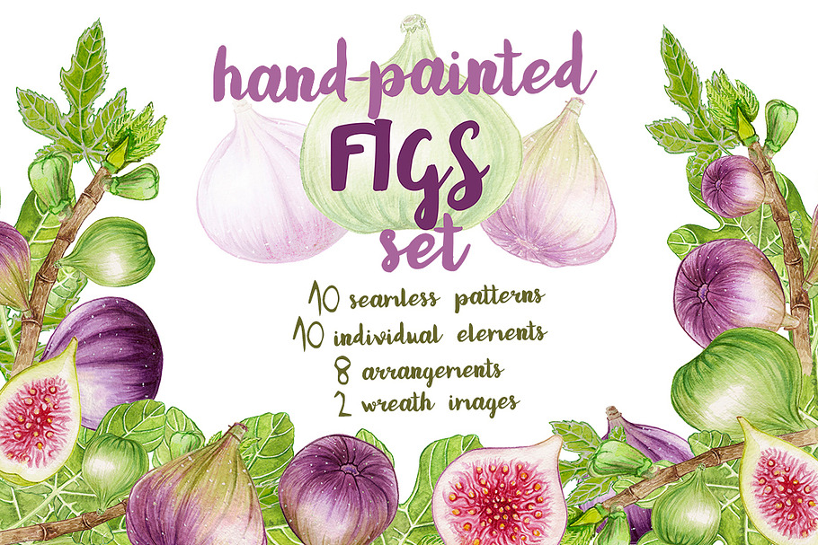 Handpainted Figs Set