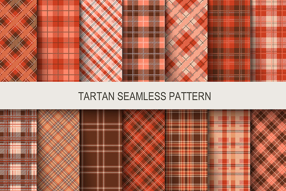 Tartan seamless vector patterns in Patterns - product preview 8