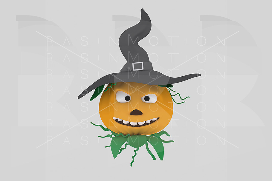 Pumpkin with hat in Illustrations - product preview 8
