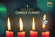 Isolated Candle Flames
