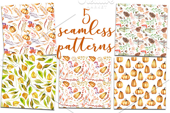 "Autumn". Seamless patterns. in Patterns - product preview 1