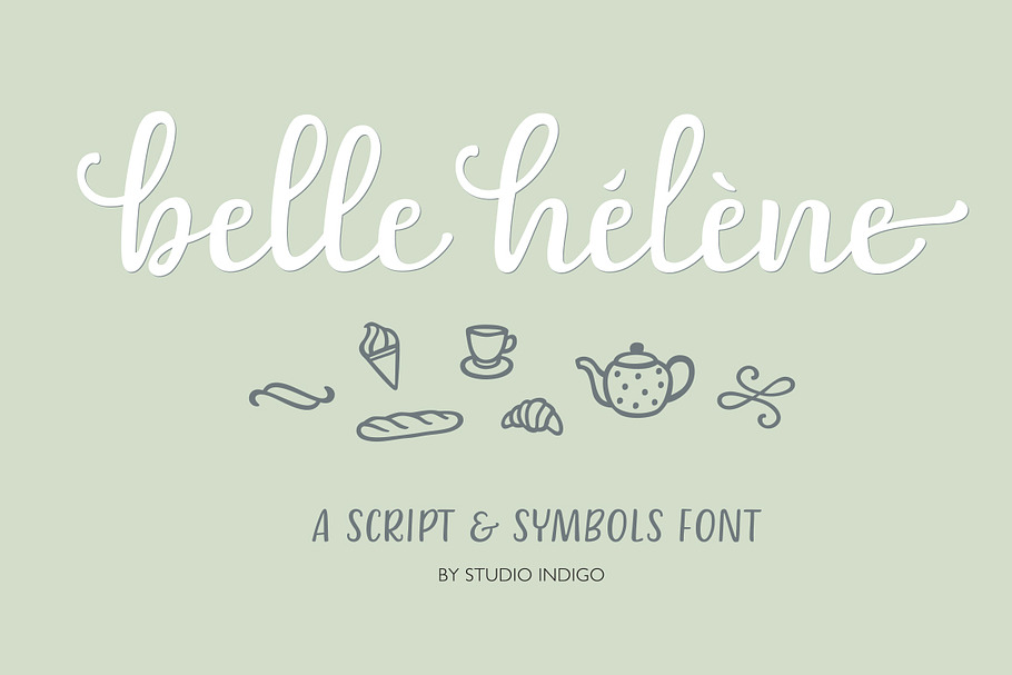 Belle Helene a Script & Symbols Font