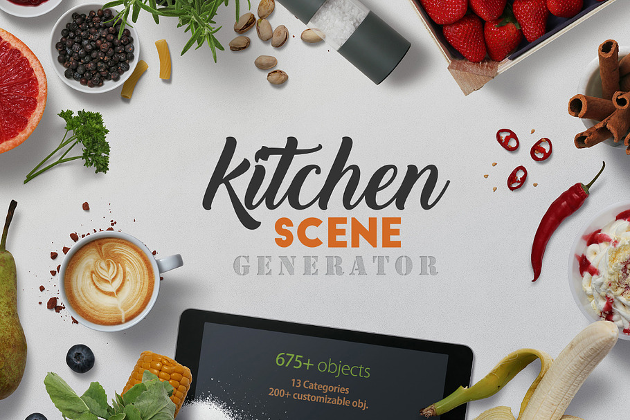 Kitchen Scene Generator in Scene Creator Mockups - product preview 8
