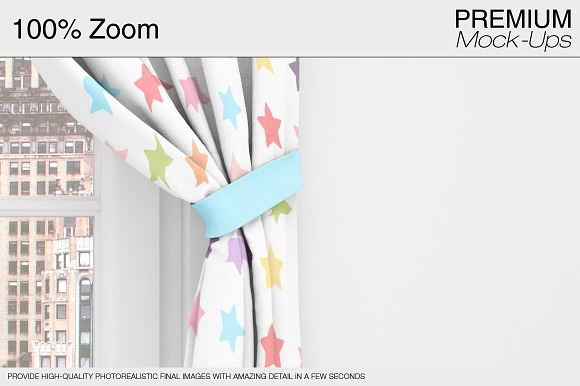 Curtains & Pillows Set in Product Mockups - product preview 19