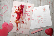 Valentune Pin-up Girl Card
