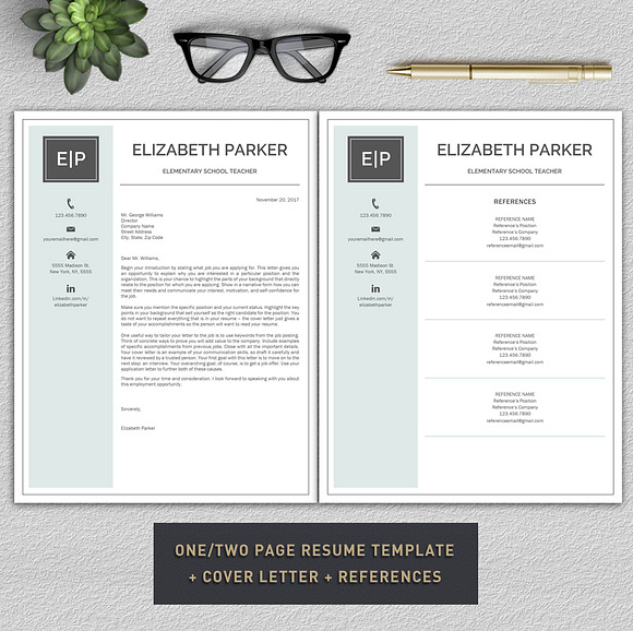 Resume Template / Teacher Resume in Resume Templates - product preview 4