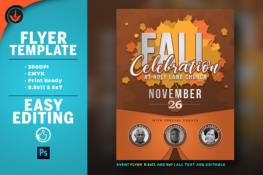Fall Celebration Church Flyer