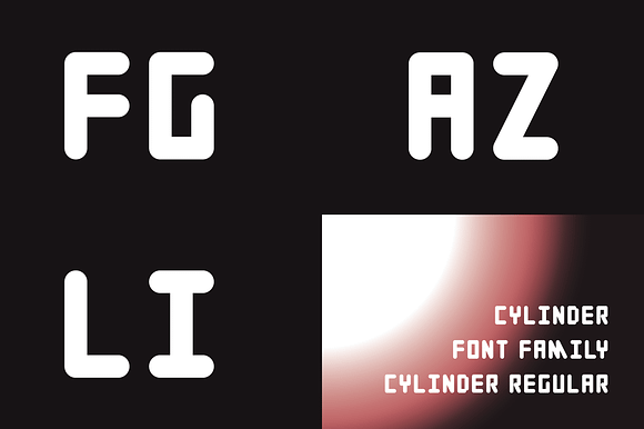 Cylinder Font Family in Display Fonts - product preview 2