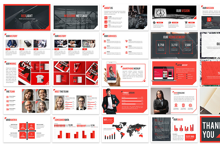 Redlight - Bold Powerpoint Template in PowerPoint Templates - product preview 8
