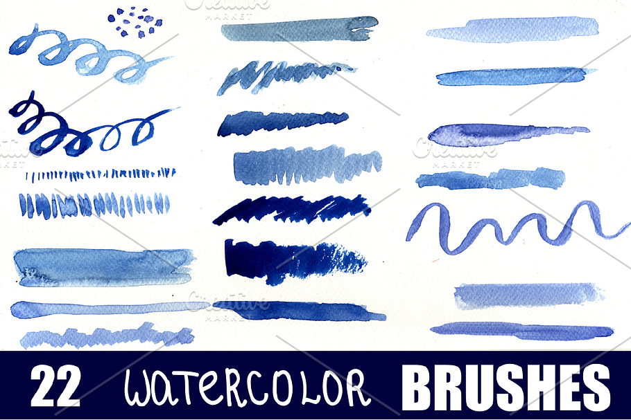Watercolor brushes for Photoshop
