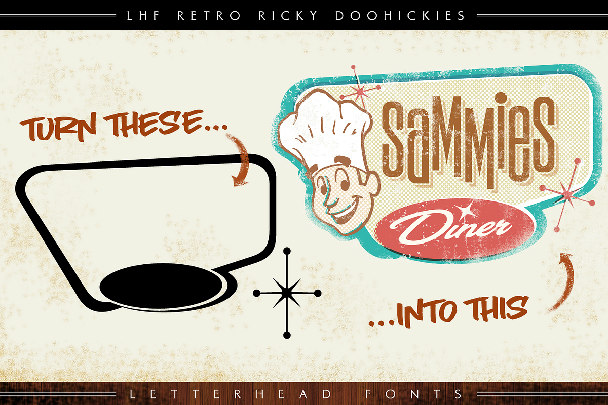 LHF Retro Ricky Doohickies in Retro Fonts - product preview 8