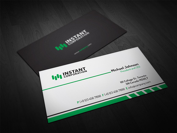 Corporate Business Card 24 in Business Card Templates - product preview 2