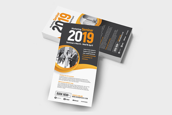 Marketing Seminar DL Card Template in Card Templates - product preview 2