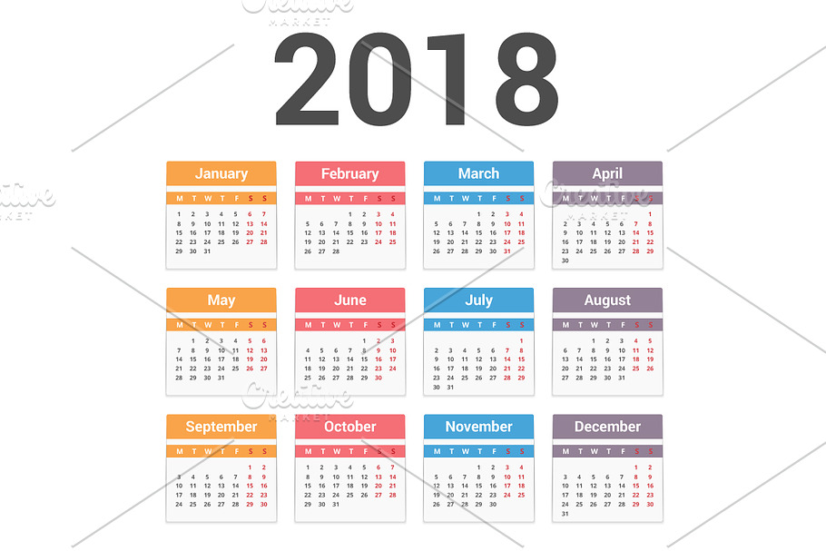 2018 Calendar in Graphics - product preview 8