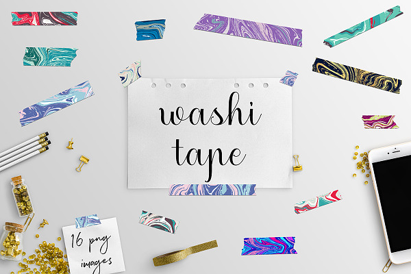 Washi Tape Clipart, Washi Graphics 