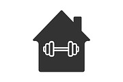 Home sport training glyph icon