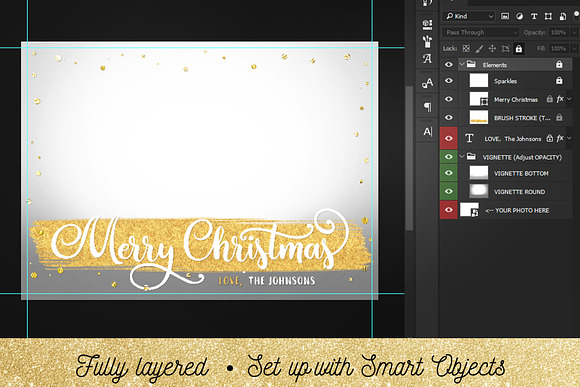 Christmas Photo Card Template in Card Templates - product preview 1