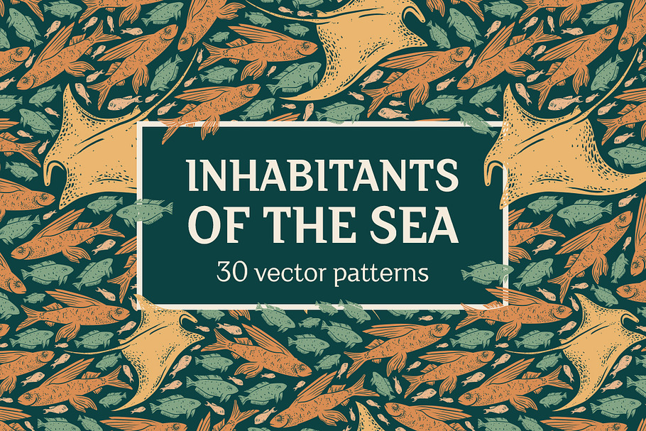 Inhabitants of the sea patterns in Patterns - product preview 8