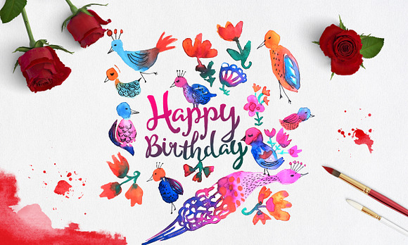 Digital birthday printable Vector in Illustrations - product preview 2
