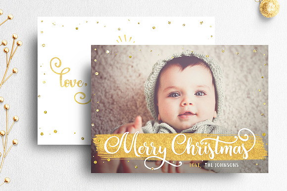 Christmas Photo Card Template in Card Templates - product preview 5