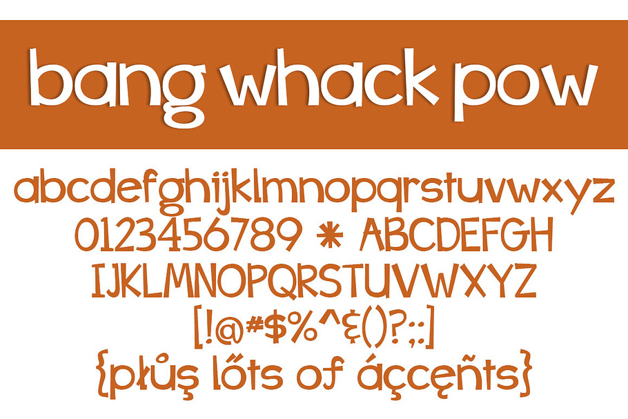 Bang Whack Pow in Display Fonts - product preview 8