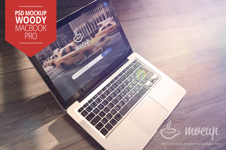 MacBook PSD Mockup Woody in Mobile & Web Mockups - product preview 8