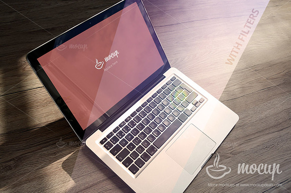 MacBook PSD Mockup Woody in Mobile & Web Mockups - product preview 1