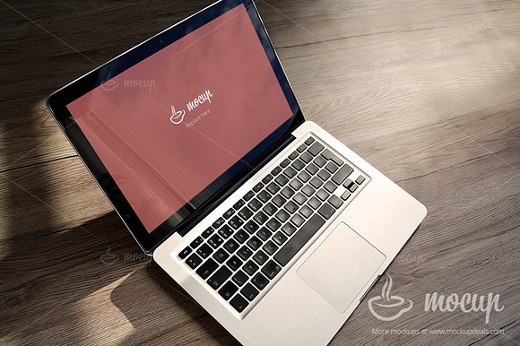 MacBook PSD Mockup Woody in Mobile & Web Mockups - product preview 2