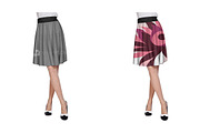 A-Line Skirt Dress Design Mockup