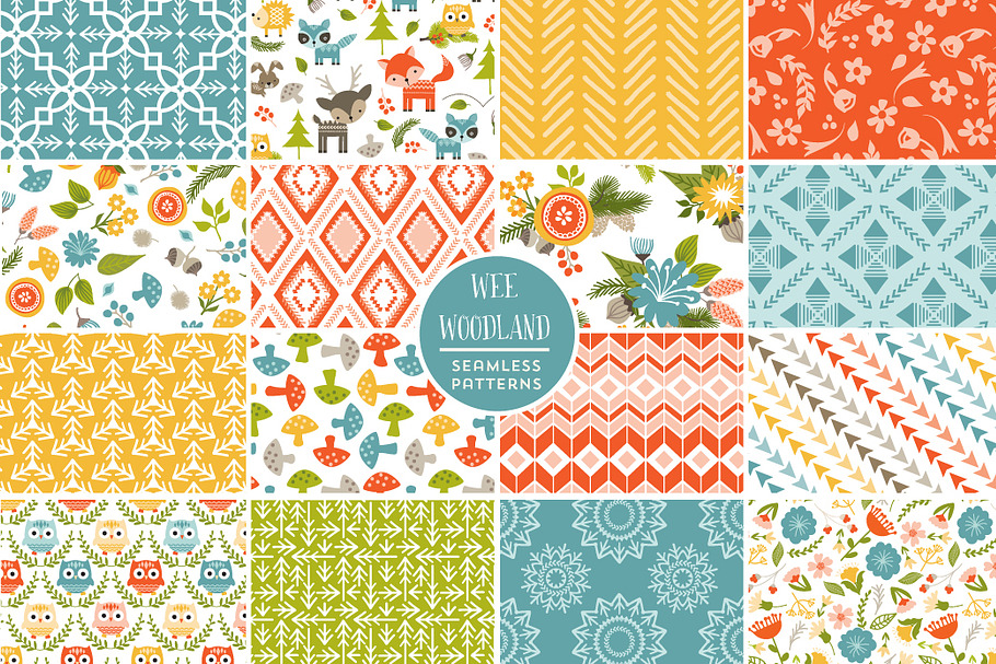Wee Woodland Vector Patterns