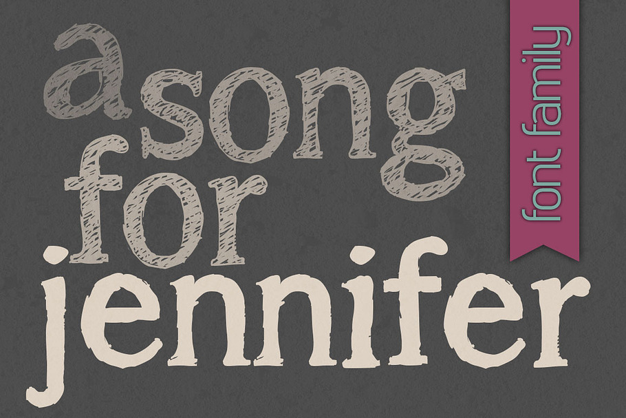 A Song for Jennifer Font Family in Display Fonts - product preview 8