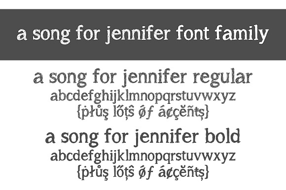 A Song for Jennifer Font Family in Display Fonts - product preview 1