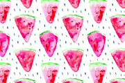 Watermelons watercolor pattern