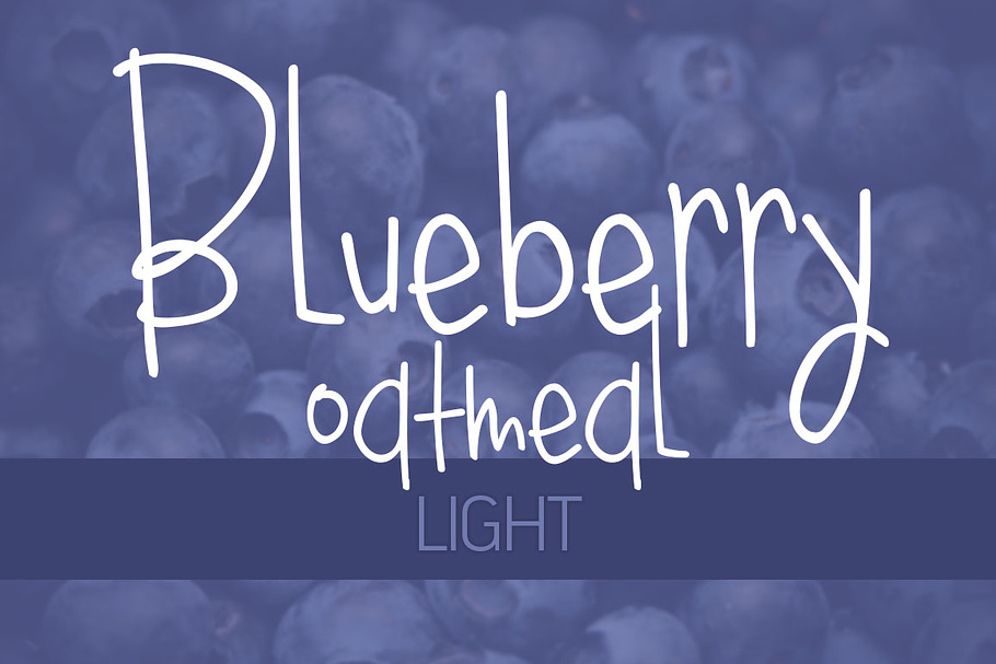 Blueberry Oatmeal Light in Script Fonts - product preview 8