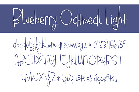 Blueberry Oatmeal Light in Script Fonts - product preview 1