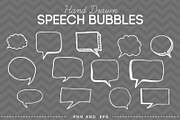 Hand Drawn Doodle Speech Bubbles