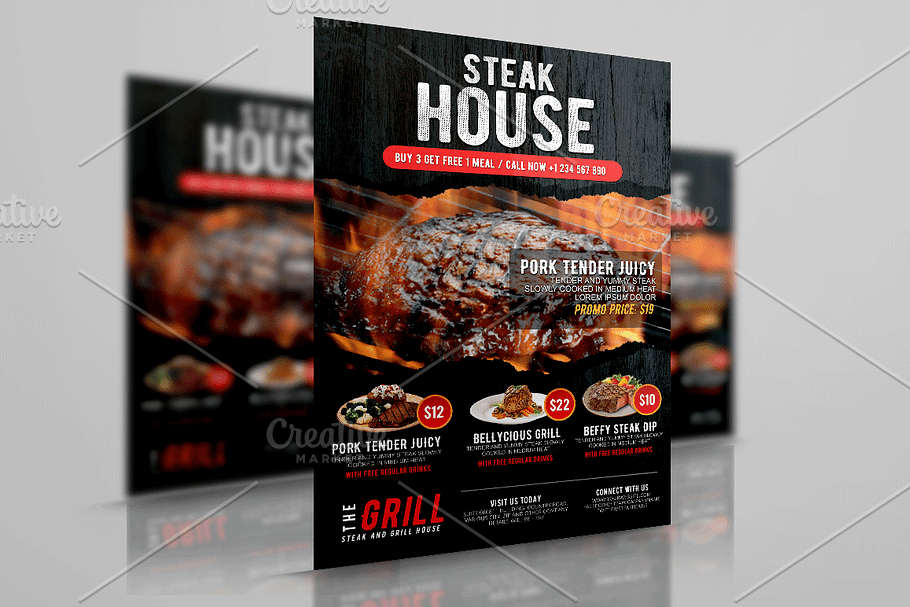 Grill Steak Flyer in Flyer Templates - product preview 8