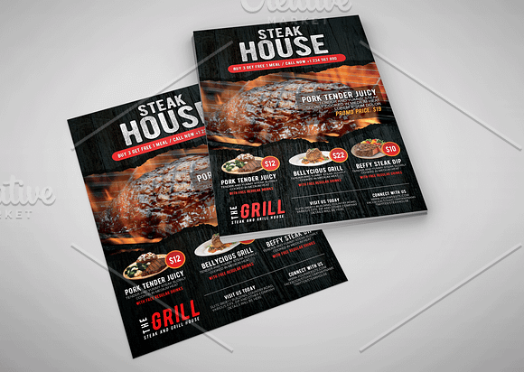 Grill Steak Flyer in Flyer Templates - product preview 2