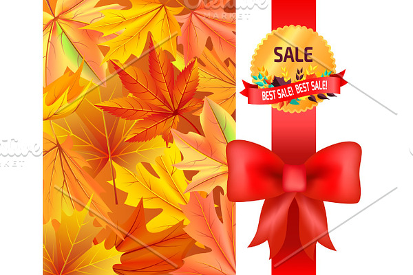 Best Sale Gold Logo Emblem with Leaves Red Ribbon