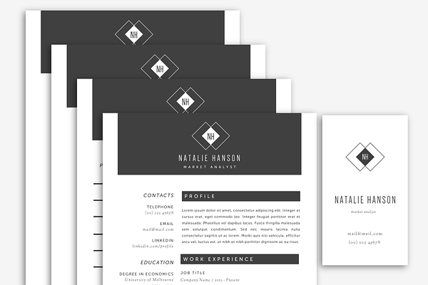 Word Resume Business Card Templates