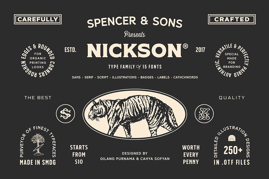 S&S Nickson Font Bundle in Hipster Fonts - product preview 8
