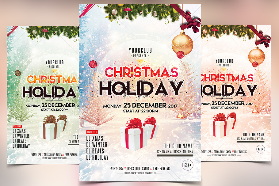 Christmas and Holidays - PSD Flyer