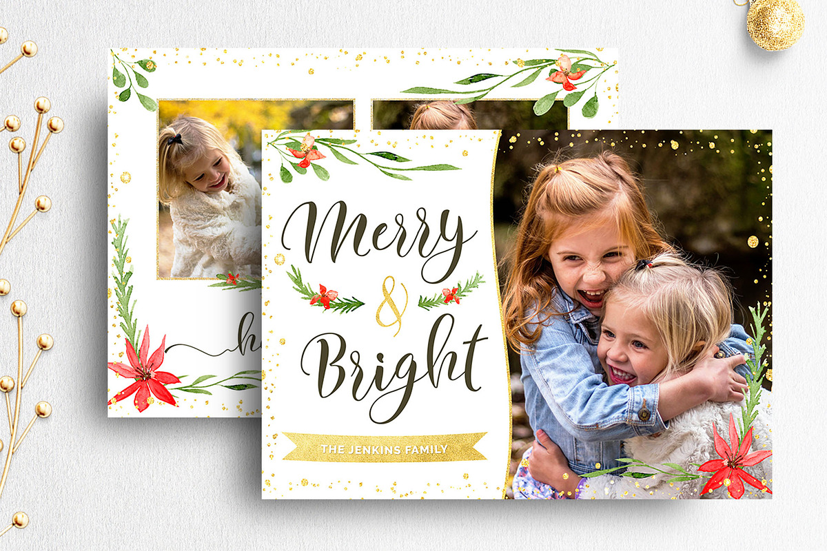 Christmas Card Photographer Template in Card Templates - product preview 8
