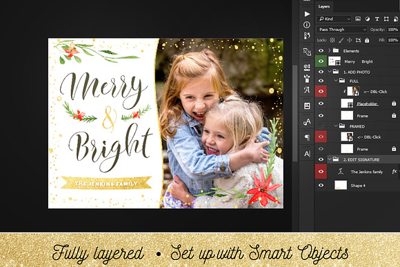 Christmas Card Photographer Template in Card Templates - product preview 3