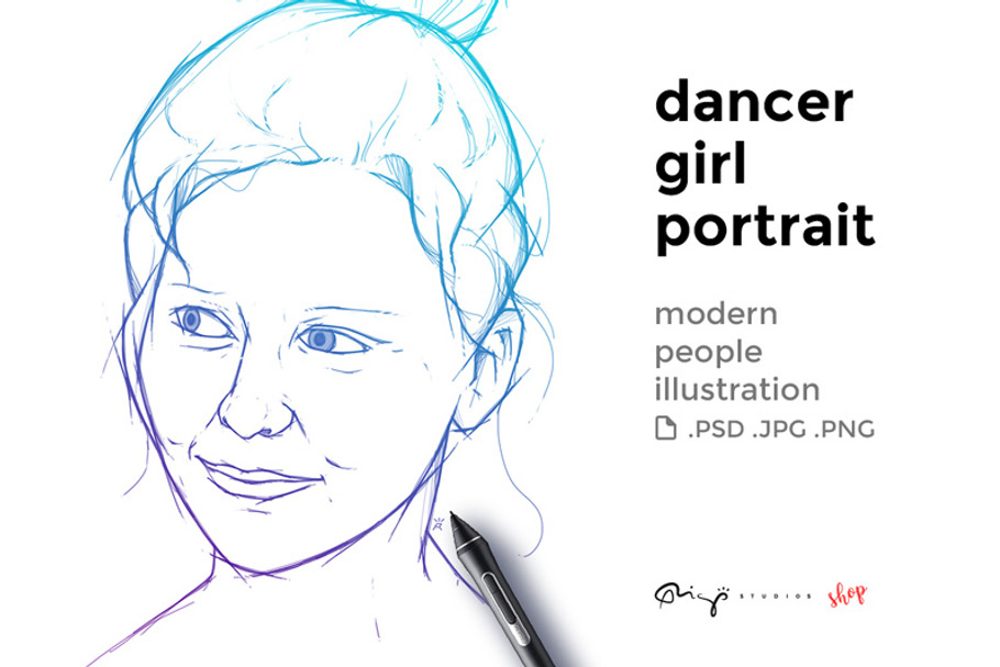 Dancer girl portrait